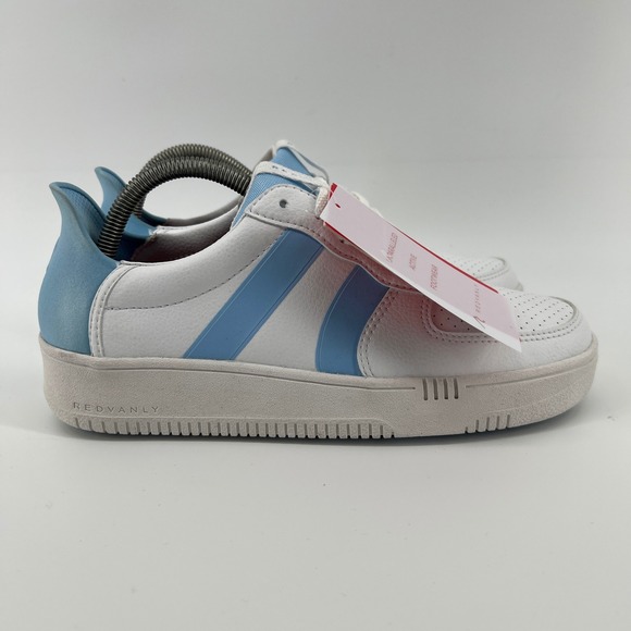 REDVANLY Contender Mens 8 White Blue Stripe Active Footwear Sneakers Shoes - Picture 5 of 10